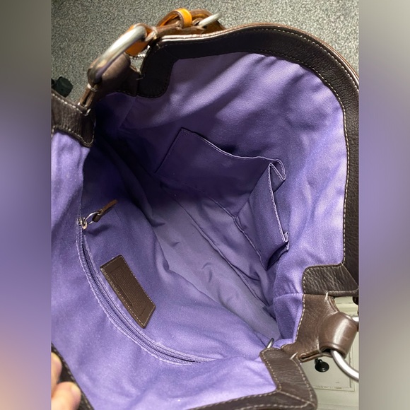 Coach Chelsea signature turn lock brown pebble leather bag with charms - Picture 9 of 15